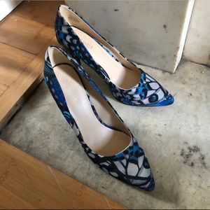 Nine West Size 7 Med Butterfly Satin Pumps NWOT